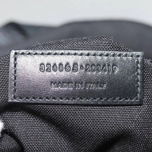 SAINT LAURENT Classic Hunter Backpack Canvas Black Silver Auth yk14364V - Picture 2 of 15